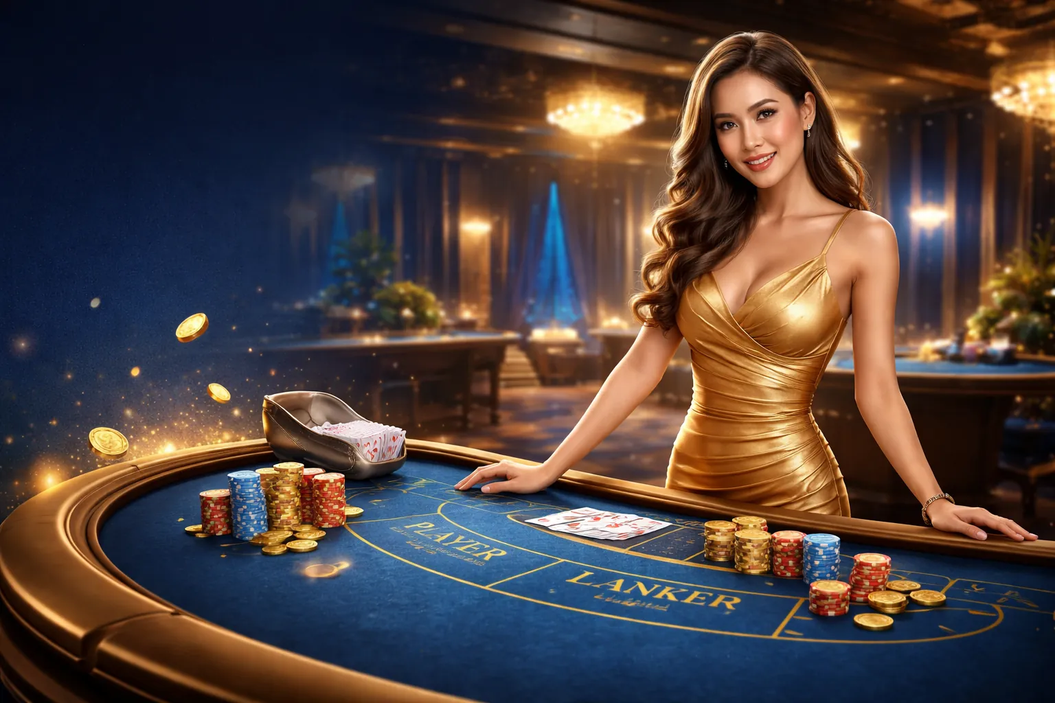 Trang chủ b66 với hình ảnh sòng bạc trực tuyến và ưu đãi hấp dẫn, tông màu xanh trắng